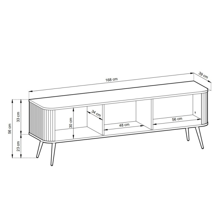 Meuble TV ROMA 168 cm Cashmere