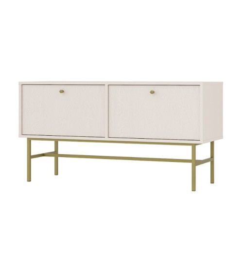 Meuble TV Kyoto beige 120 cm 2 portes