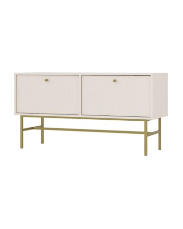 Meuble TV Kyoto beige 120 cm 2 portes