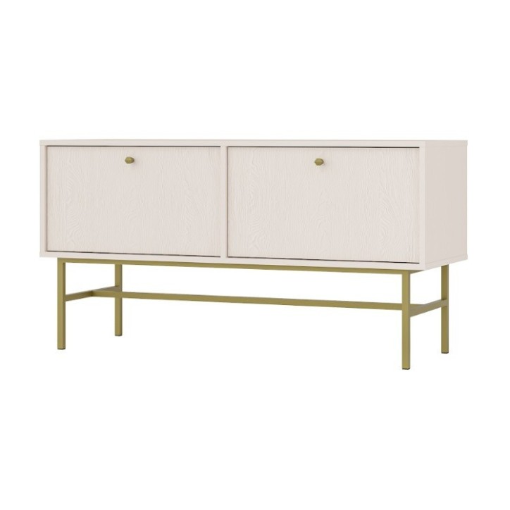 Meuble TV Kyoto beige 120 cm 2 portes