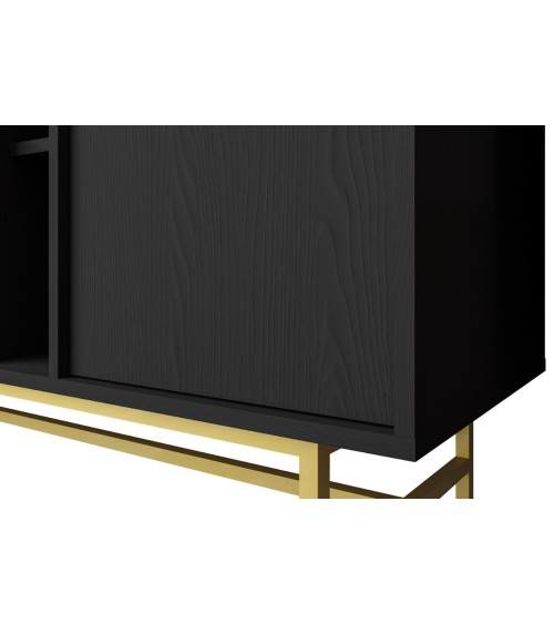 Meuble TV Kyoto graphite 120 cm 2 portes