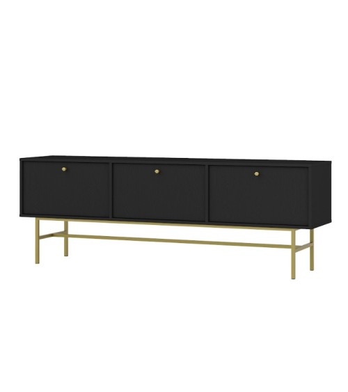 Meuble TV Kyoto II graphite 180 cm 3 portes