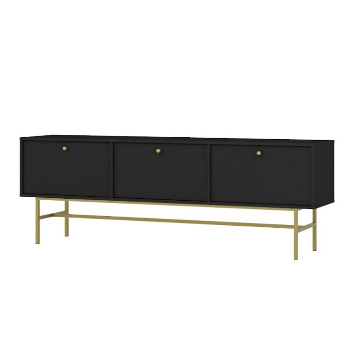 Meuble TV Kyoto II graphite 180 cm 3 portes