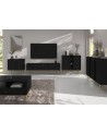 Meuble TV Kyoto II graphite 180 cm 3 portes