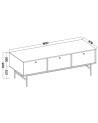 Meuble TV Kyoto II graphite 180 cm 3 portes