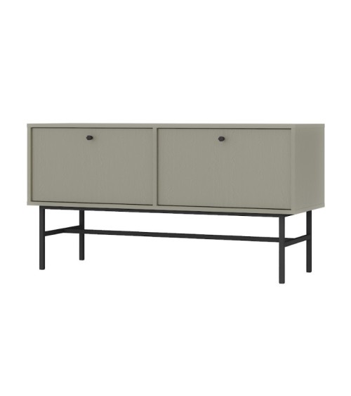 Meuble TV Kyoto vert eucalyptus 120 cm 2 portes