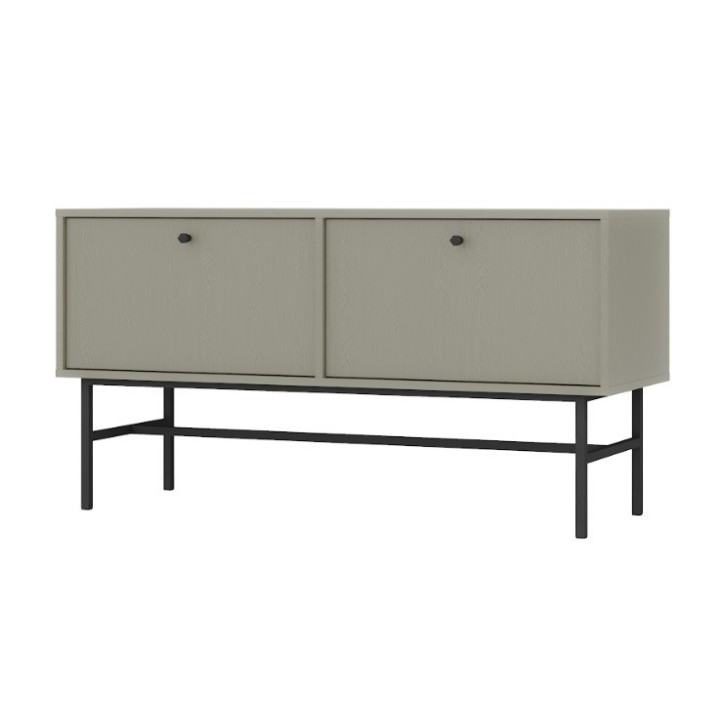 Meuble TV Kyoto vert eucalyptus 120 cm 2 portes