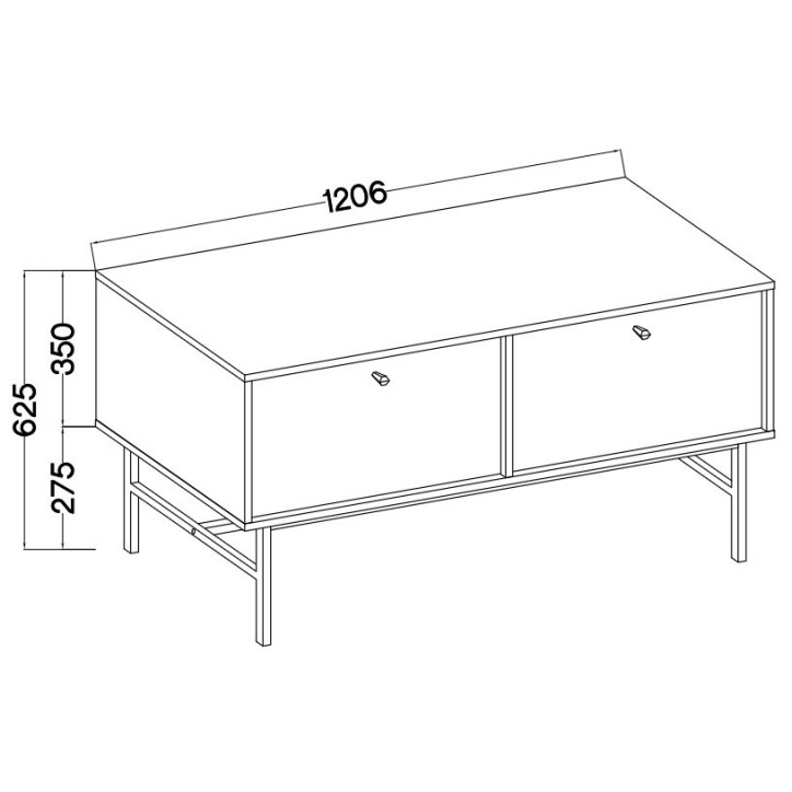 Meuble TV Kyoto vert eucalyptus 120 cm 2 portes