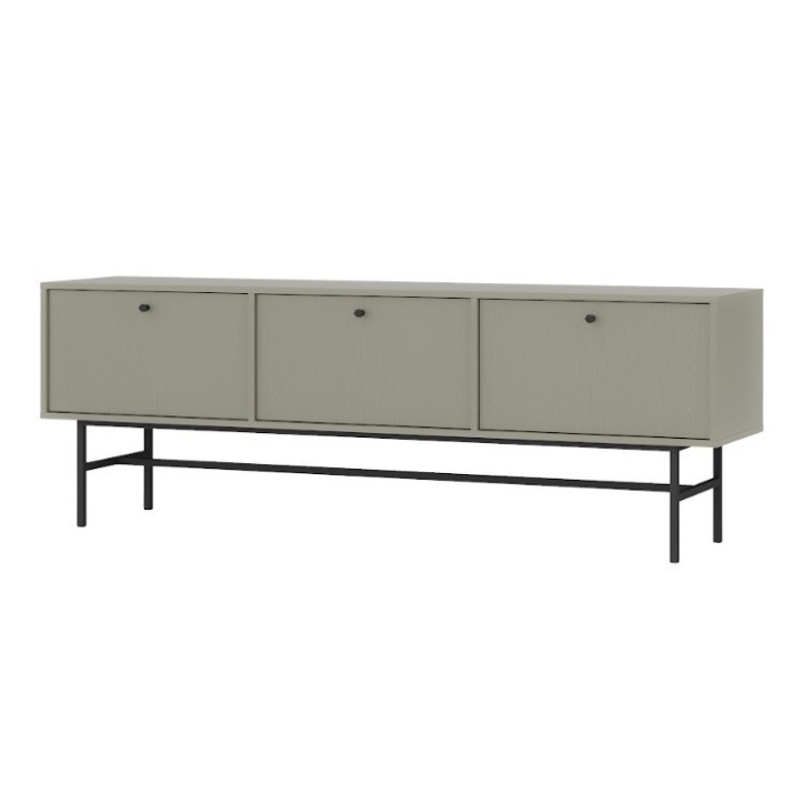 Meuble TV Kyoto II vert eucalyptus 180 cm 3 portes