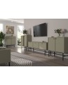 Meuble TV Kyoto II vert eucalyptus 180 cm 3 portes