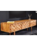 Meuble TV SOLARA en bois massif d'acacia