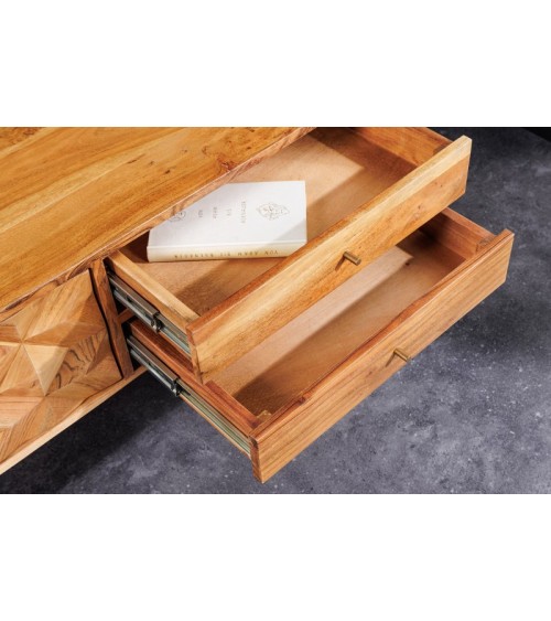 Meuble TV SOLARA en bois massif d'acacia