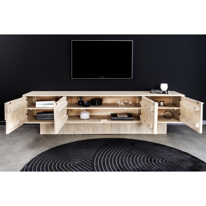 Meuble TV LUNA en bois de manguier et d'acacia