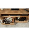 Meuble TV RUSTICO en bois massif de manguier 130 cm