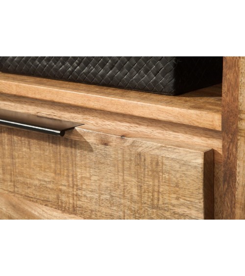 Meuble TV RUSTICO en bois massif de manguier 130 cm