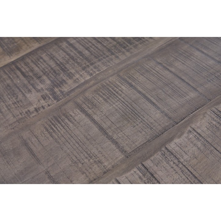 Meuble TV gris RUSTICO en bois massif de manguier