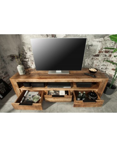 Meuble TV RUSTICO en bois massif de manguier 170 cm