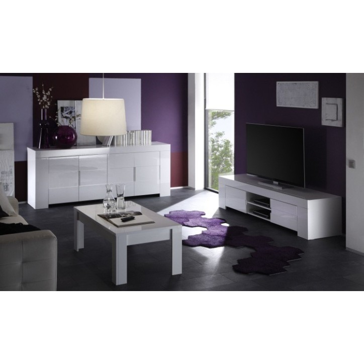 Buffet ZEOS 210 cm blanc