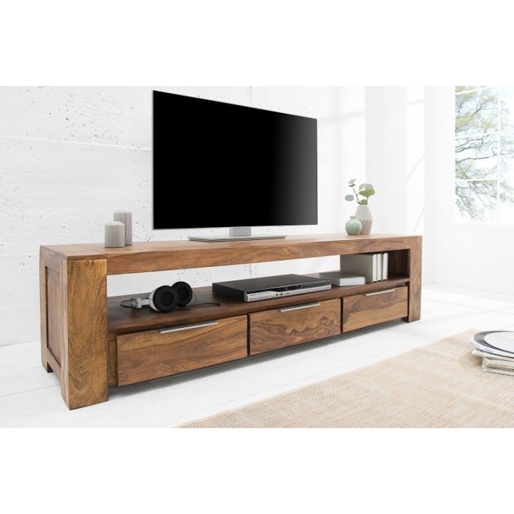 Meuble TV WOOD en bois massif de sheesham