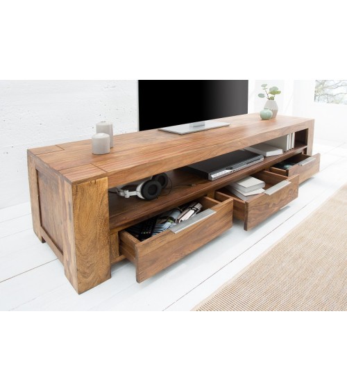 Meuble TV WOOD en bois massif de sheesham