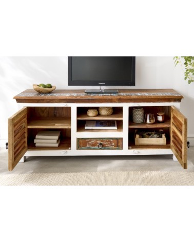 Meuble TV ECO II en bois recyclé et manguier