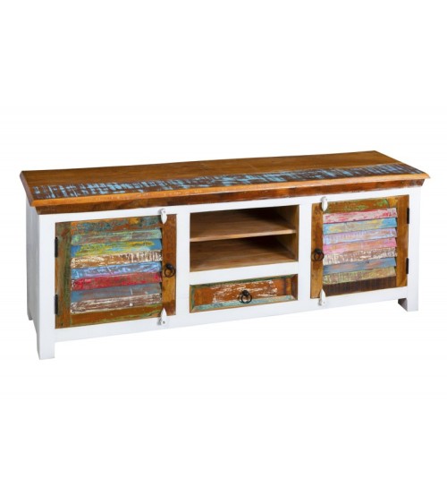 Meuble TV ECO II en bois recyclé et manguier