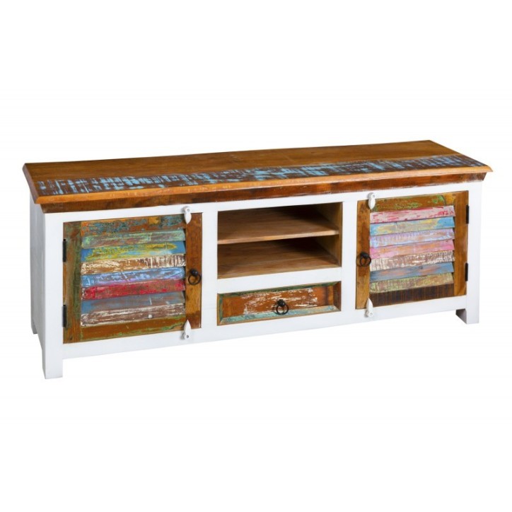 Meuble TV ECO II en bois recyclé et manguier