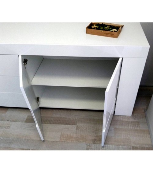 Buffet ZEOS 210 cm blanc