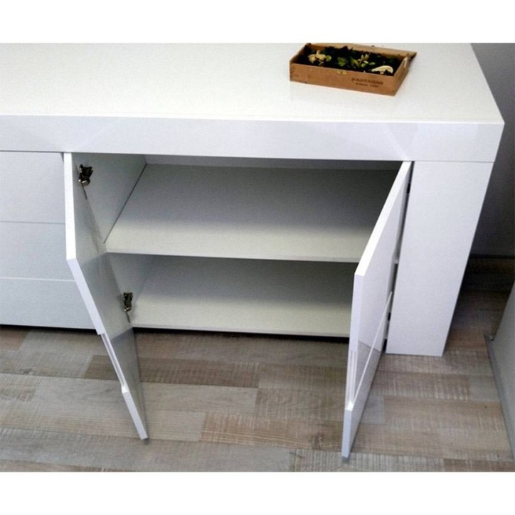 Buffet ZEOS 210 cm blanc