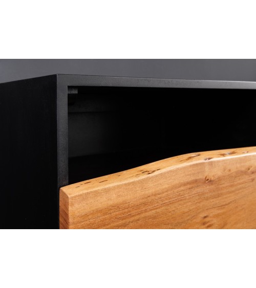 Meuble TV suspendu BRUT en bois d'acacia