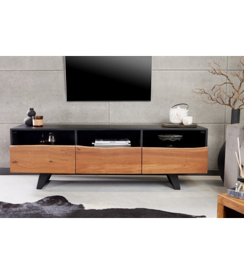 Meuble TV BRUT en bois d'acacia