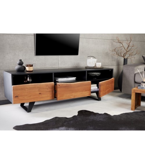 Meuble TV BRUT en bois d'acacia