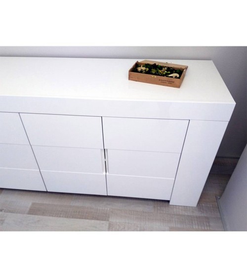 Buffet ZEOS 210 cm blanc