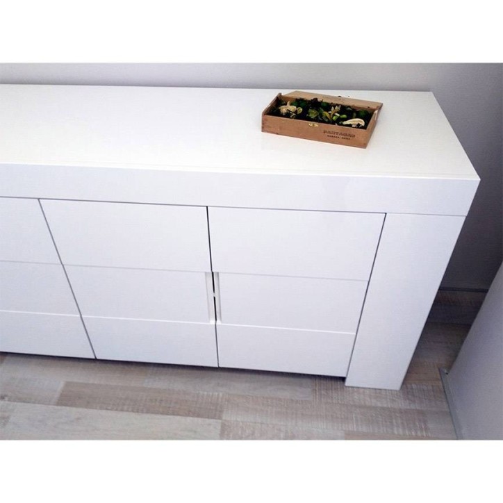Buffet ZEOS 210 cm blanc