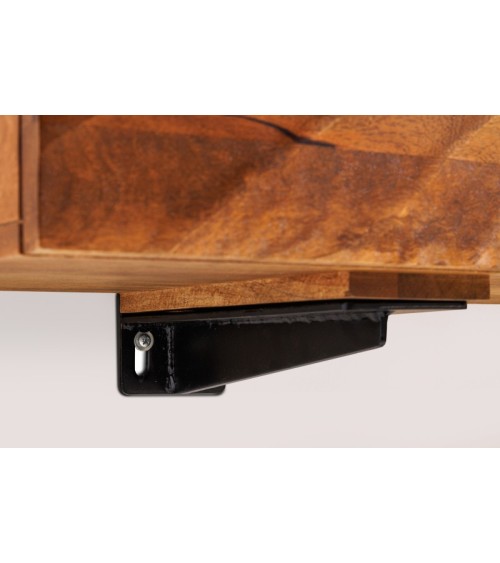 Meuble TV suspendu INFINITY en bois massif de manguier