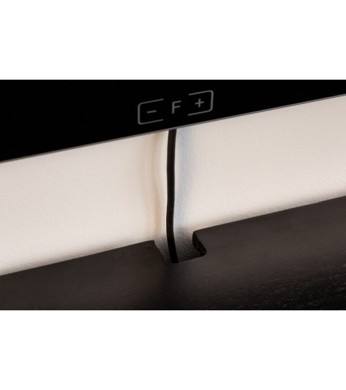 Meuble TV suspendu noir INFINITY en bois massif de manguier