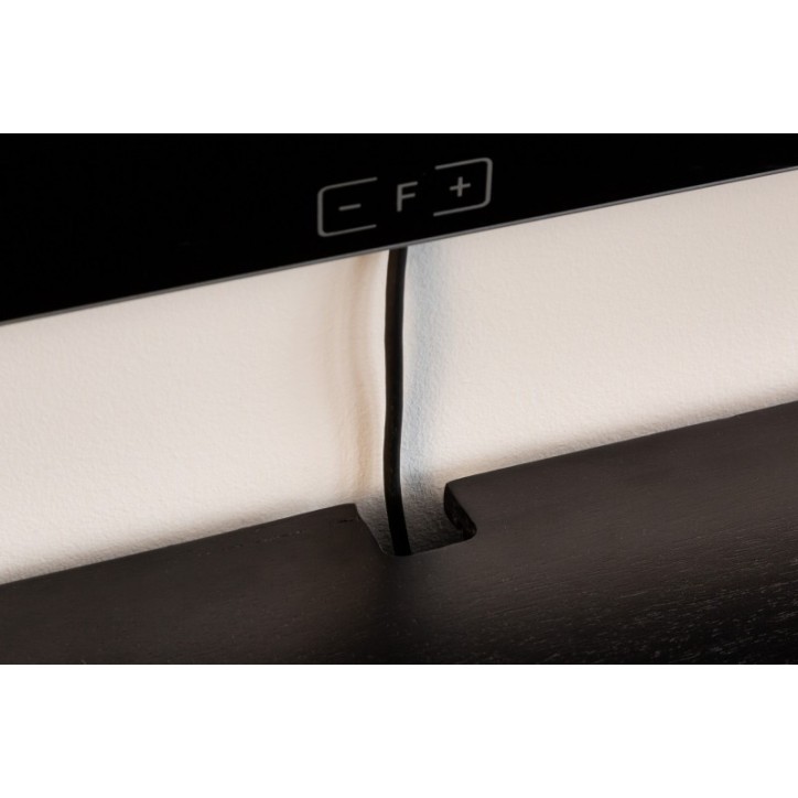 Meuble TV suspendu noir INFINITY en bois massif de manguier