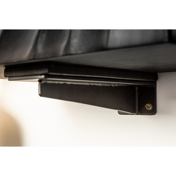 Meuble TV suspendu noir INFINITY en bois massif de manguier