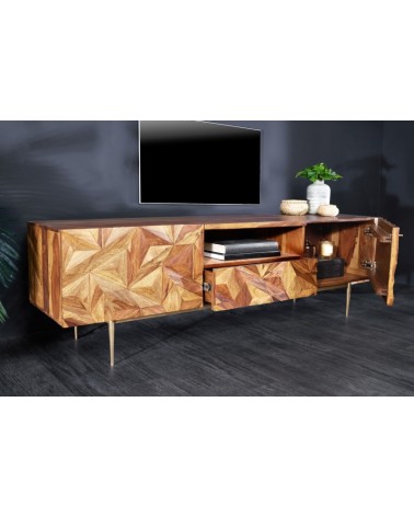 Meuble TV PRISM bois de sheesham