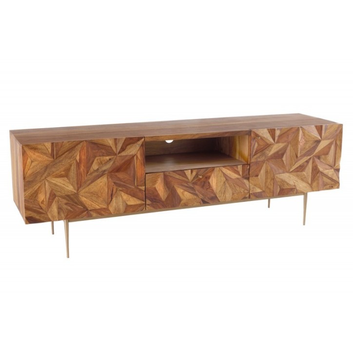 Meuble TV PRISM bois de sheesham