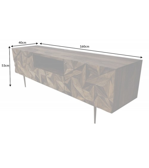 Meuble TV PRISM bois de sheesham