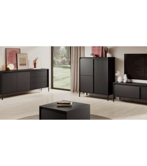 Meuble Tv SENSO NOIR - 153,5 cm