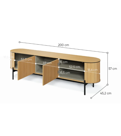 Meuble TV Rotto - 200cm