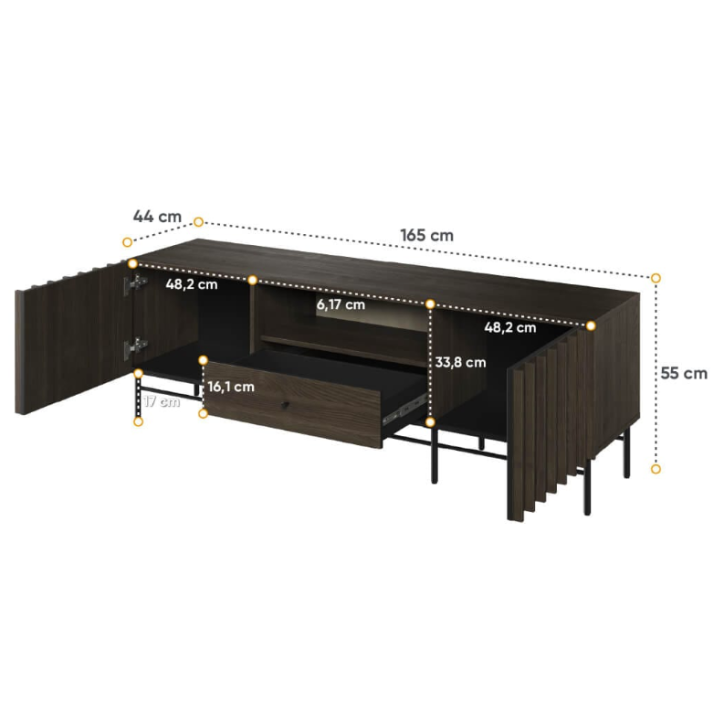 Meuble TV Piémonte - 165cm