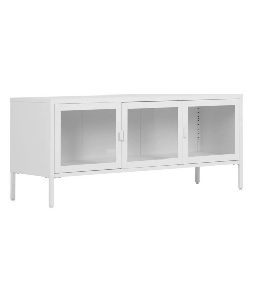 Meuble TV Brisbane blanc 130x40x55 cm