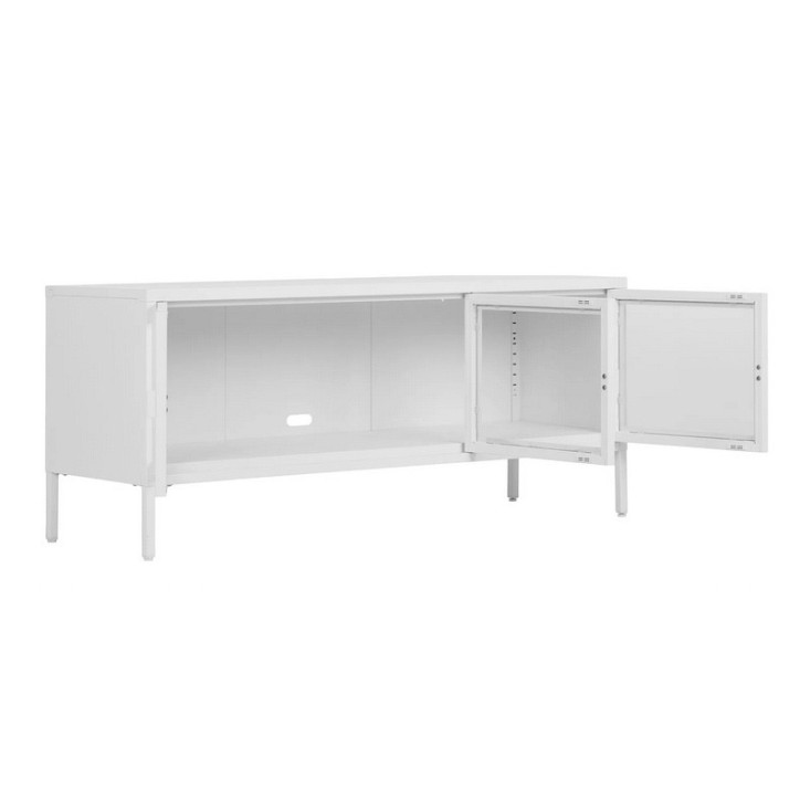 Meuble TV Brisbane blanc 130x40x55 cm