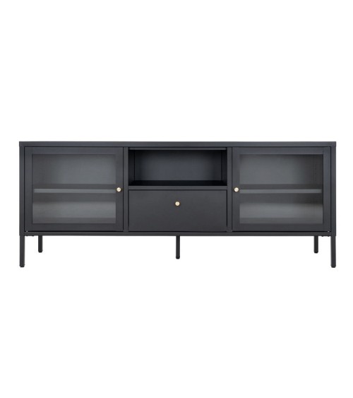 Meuble TV Dalby noir 150x35x60 cm