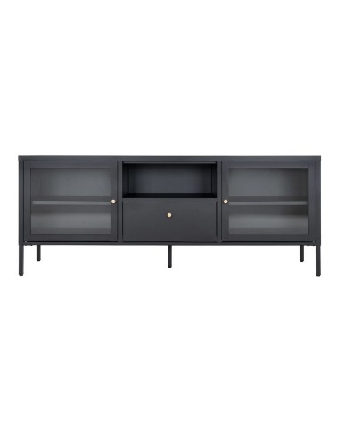 Meuble TV Dalby noir 150x35x60 cm