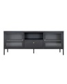 Meuble TV Dalby noir 150x35x60 cm