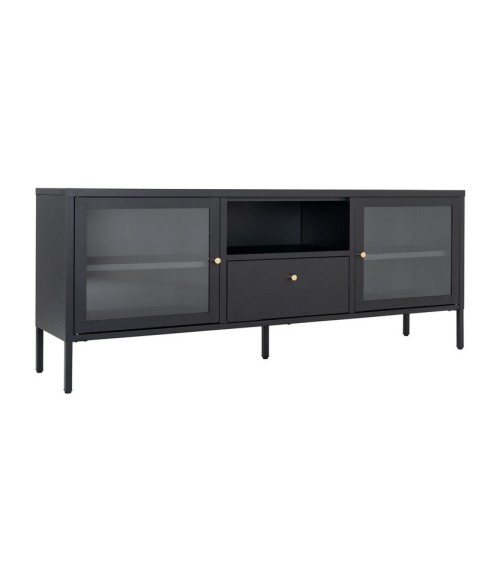 Meuble TV Dalby noir 150x35x60 cm